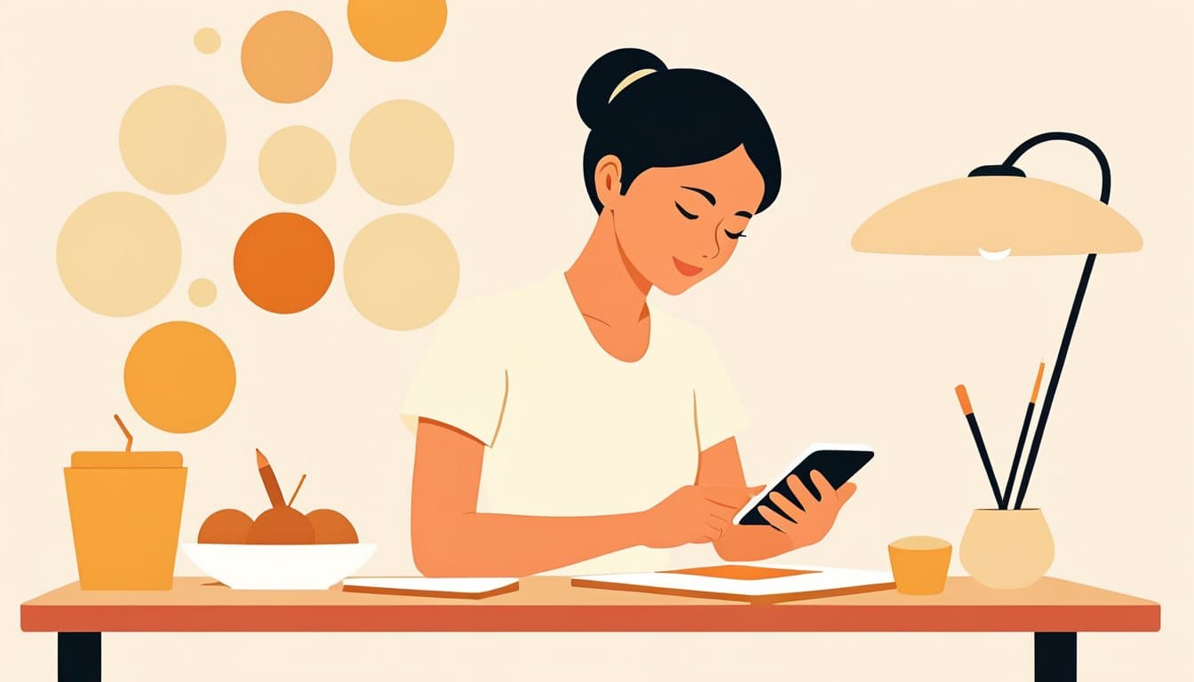 工房でお客様と話し終えた職人が、その場でスマートフォンにメモを取っている場面