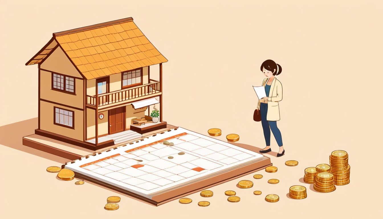 1階が制作費、2階が毎月の広告費になっている2階建ての予算のイメージ
